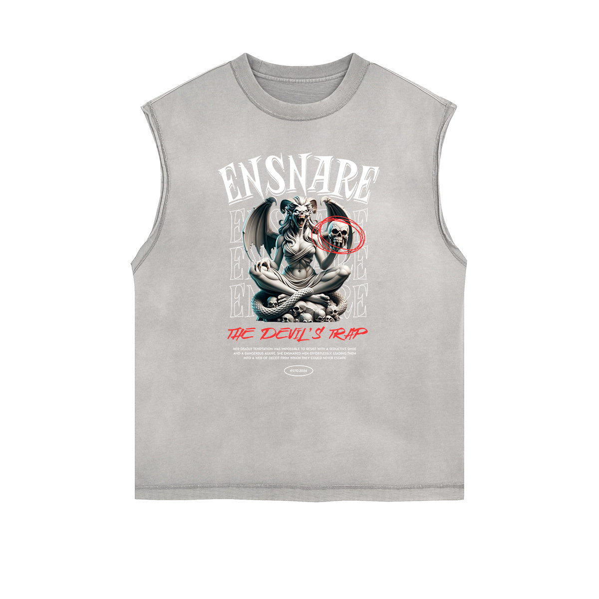 Washed Streetwear Aesthetic Graphic Tank Top