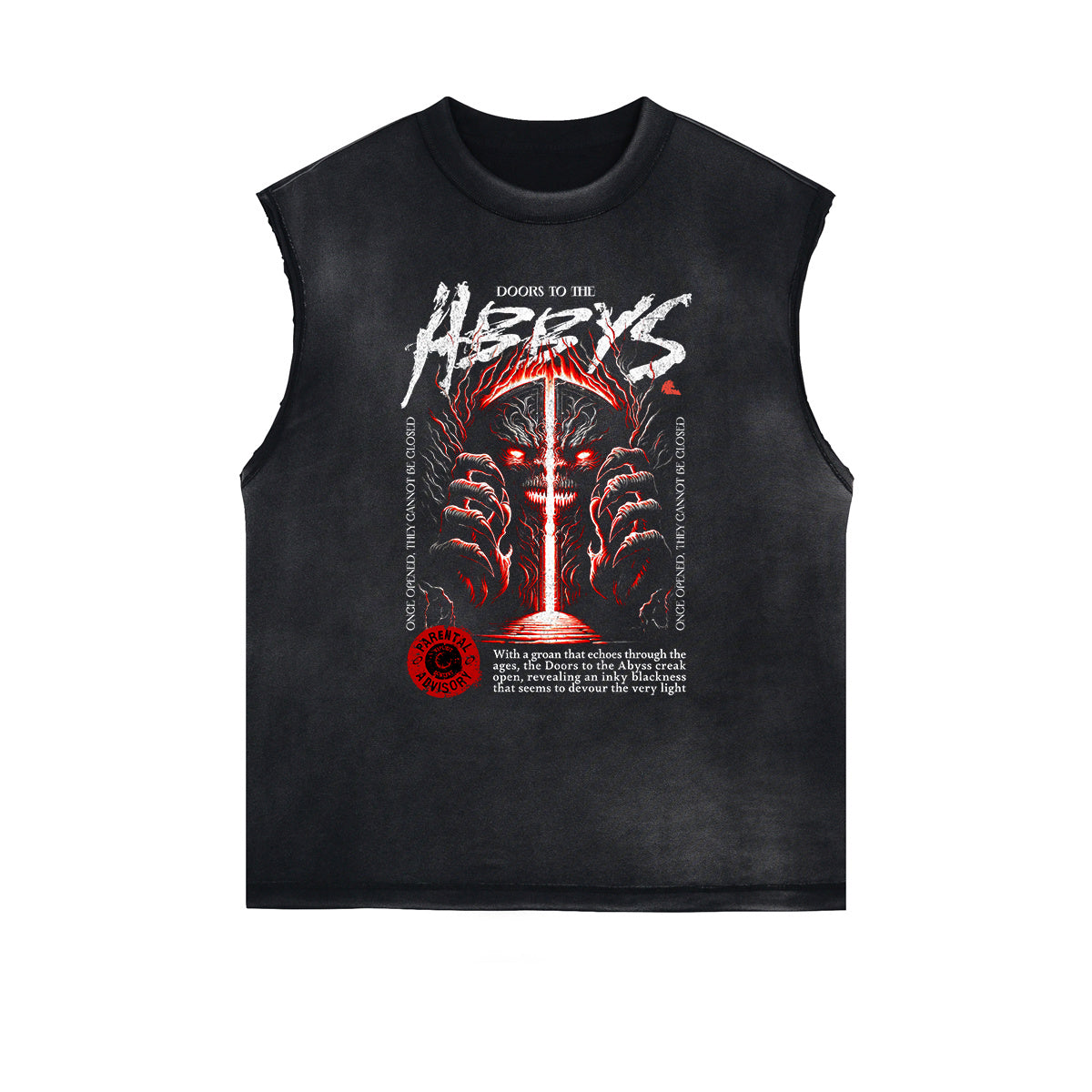 Sleeveless Black Streetwear Inspired Graphic Tee