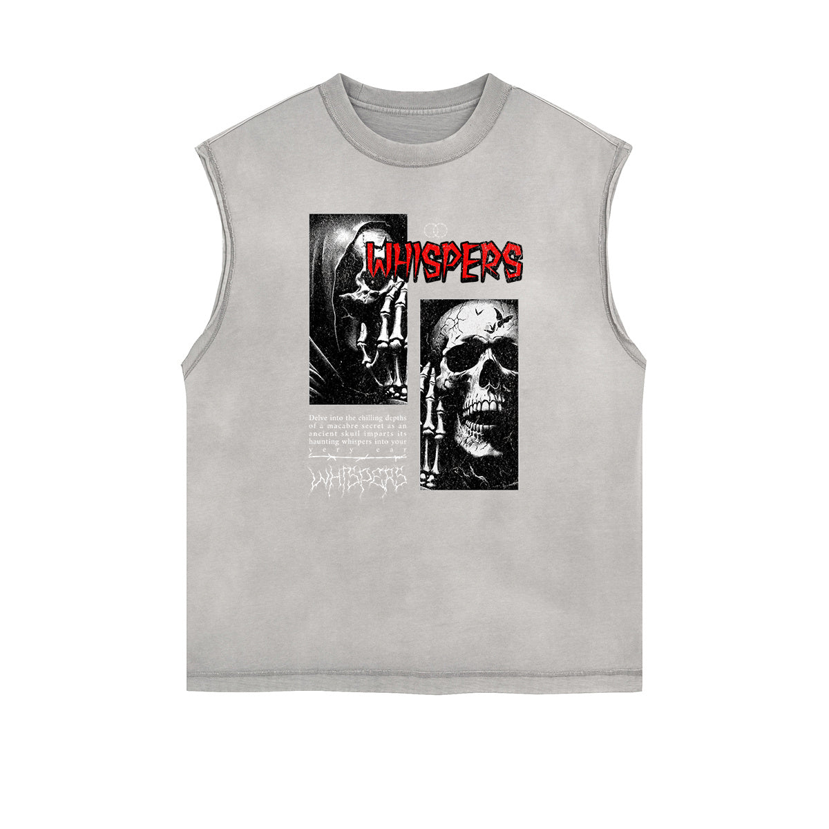 Sleeveless Rebellious Streetwear Pattern T Shirt