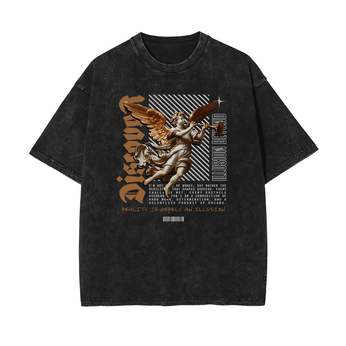 Stone Wash Cupid Statues Graphic Tee