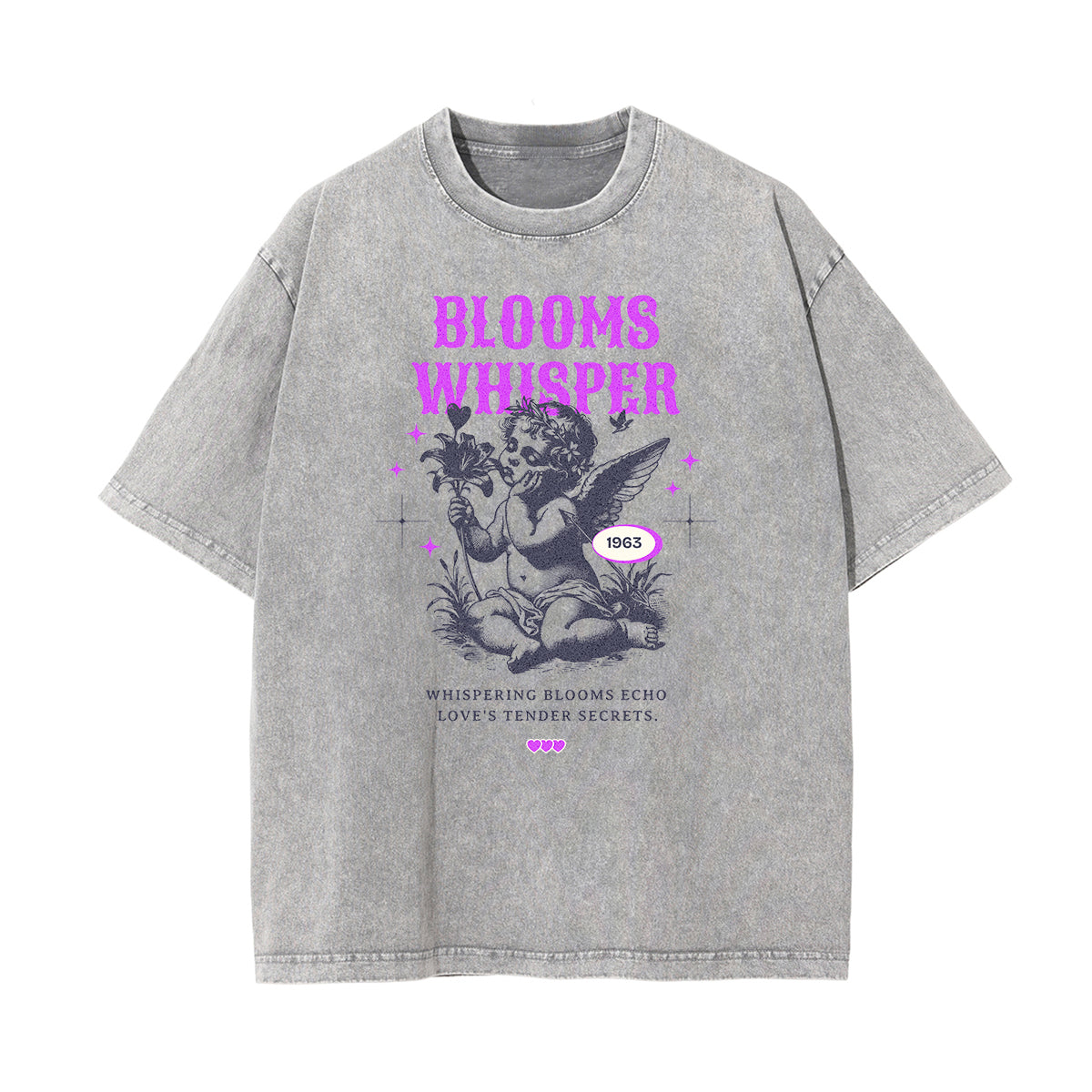 Washed Faded Cupid Statues Graphic Tee