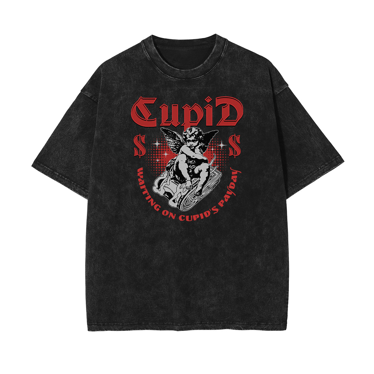 Stone Wash Cupid Statues Graphic Tee