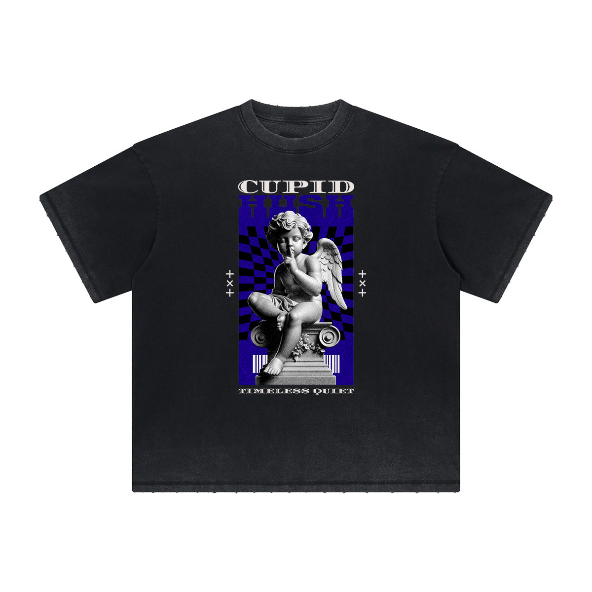 Faded Cupid Statues Pattern Tee