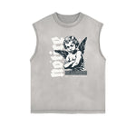 Sleeveless Cupid Streetwear Graphic T Shirt