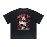 Heavyweight Washed Thick Cupid Pattern Tee