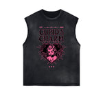 Sleeveless Cupid Streetwear Graphic T Shirt