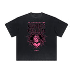 Heavyweight Washed Thick Cupid Pattern Tee