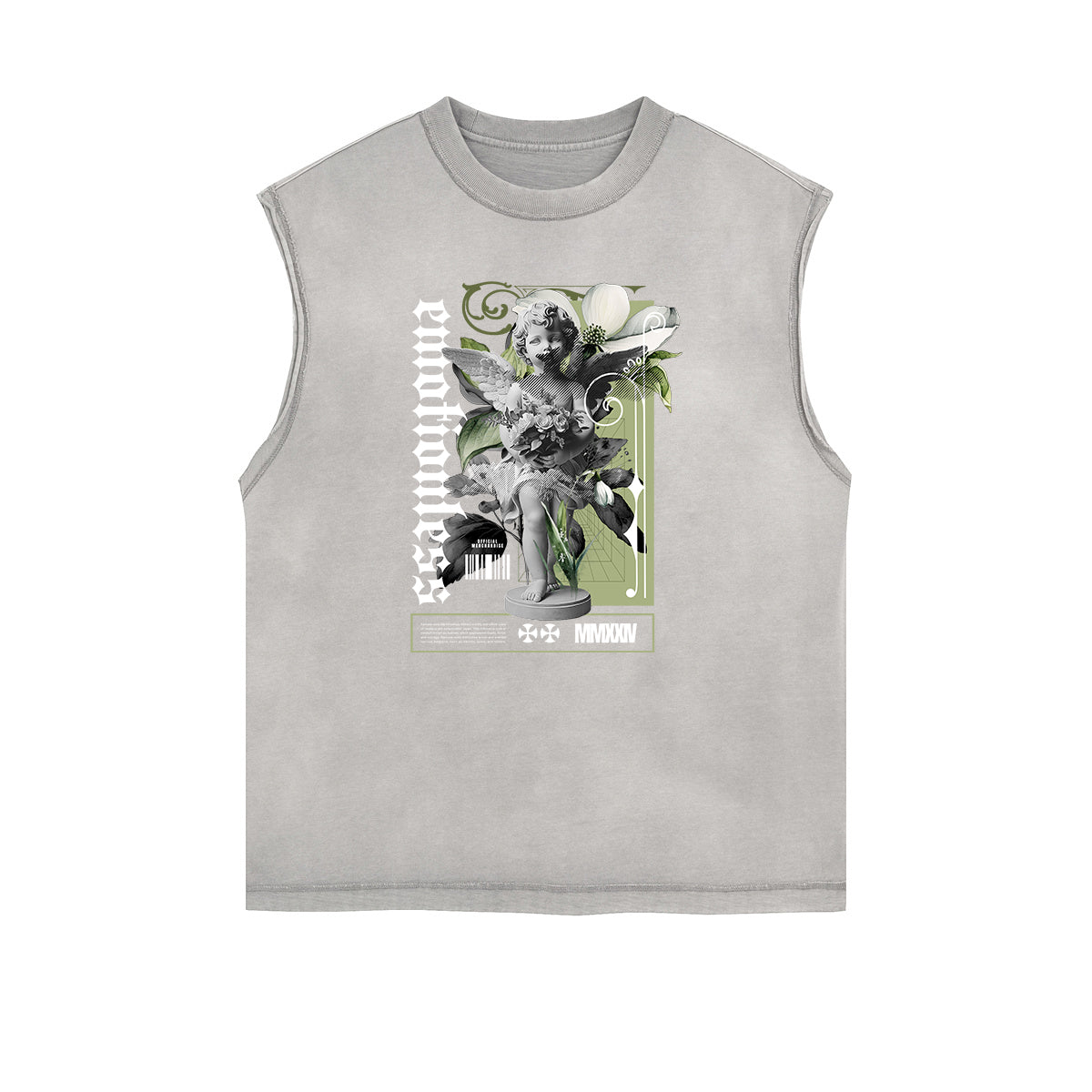 Sleeveless Cupid Streetwear Graphic T Shirt