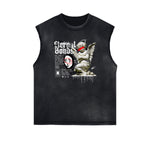 Sleeveless Cupid Streetwear Graphic T Shirt