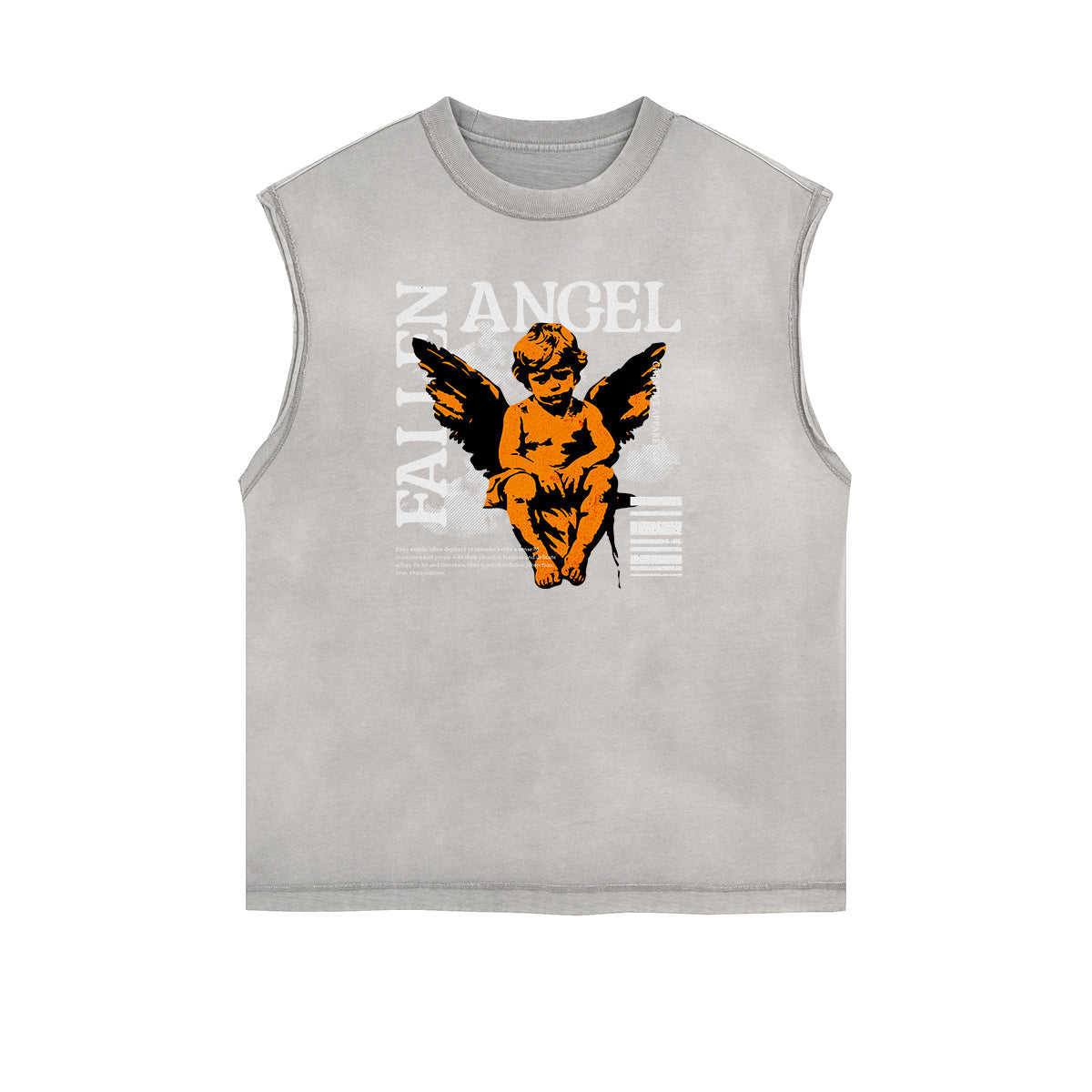 Sleeveless Cupid Streetwear Graphic T Shirt