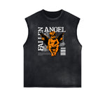 Sleeveless Cupid Streetwear Graphic T Shirt