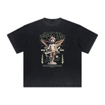 Heavyweight Washed Thick Cupid Pattern Tee