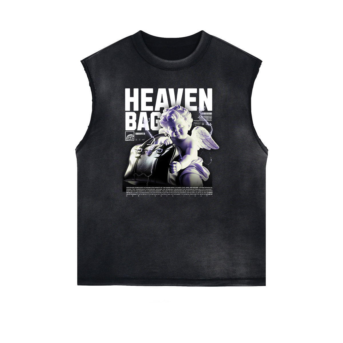 Sleeveless Cupid Streetwear Graphic T Shirt