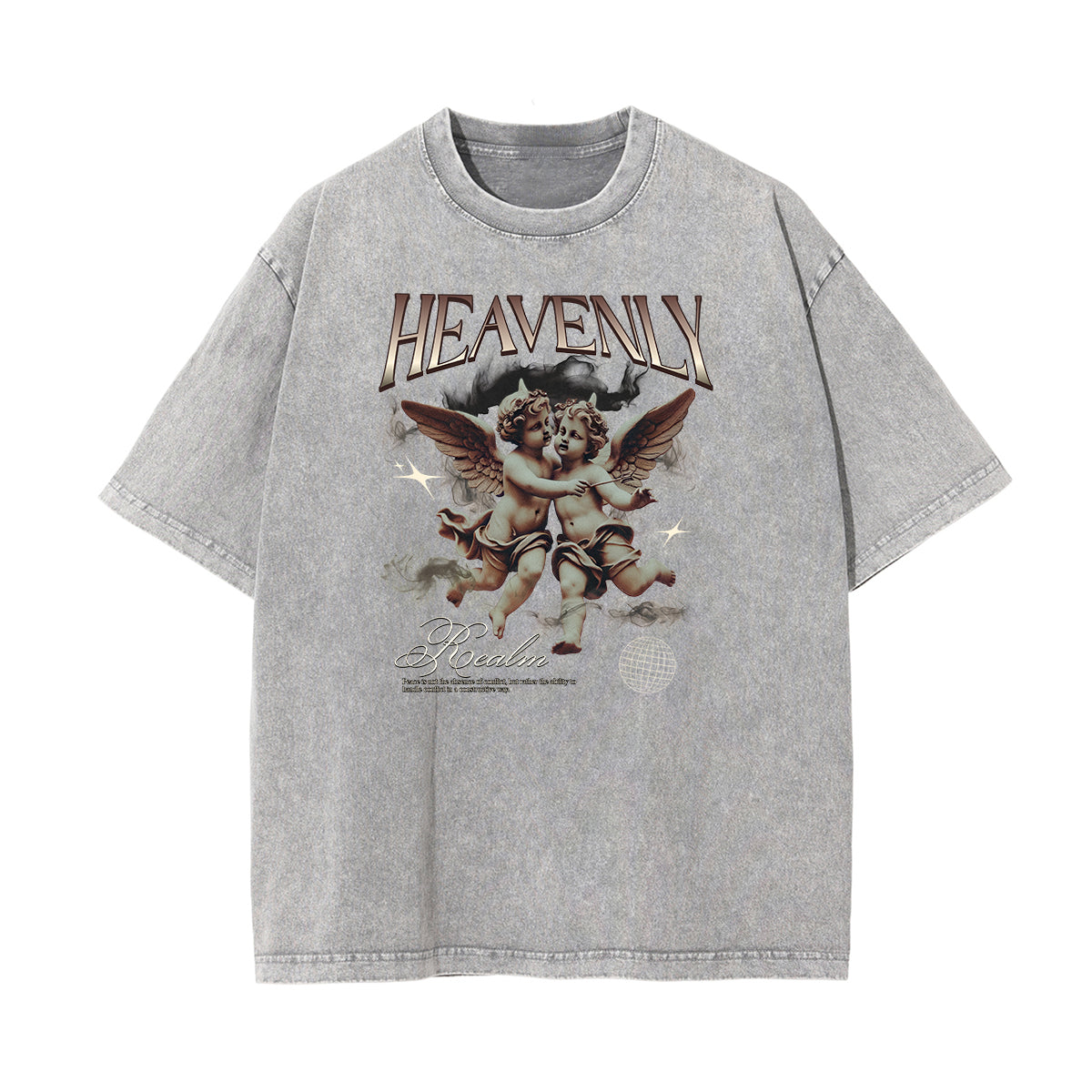 Washed Thick Cupid Pattern Tee