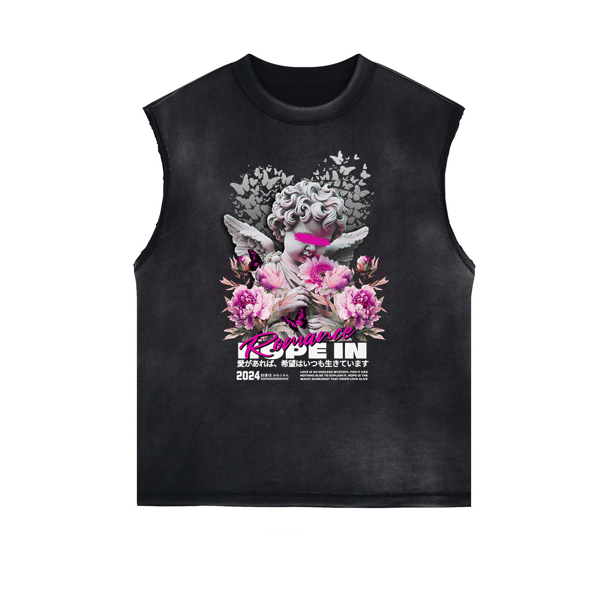 Sleeveless Cupid Streetwear Graphic T Shirt