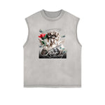 Sleeveless Playful Cupid Graphic T Shirt