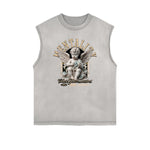 Sleeveless Playful Cupid Graphic T Shirt