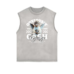 Sleeveless Playful Cupid Graphic T Shirt