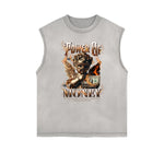 Sleeveless Playful Cupid Graphic T Shirt