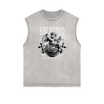 Sleeveless Streetwear Cupid Angle Graphic Tee