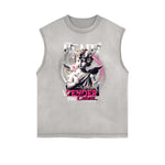 Sleeveless Streetwear Cupid Angle Graphic Tee