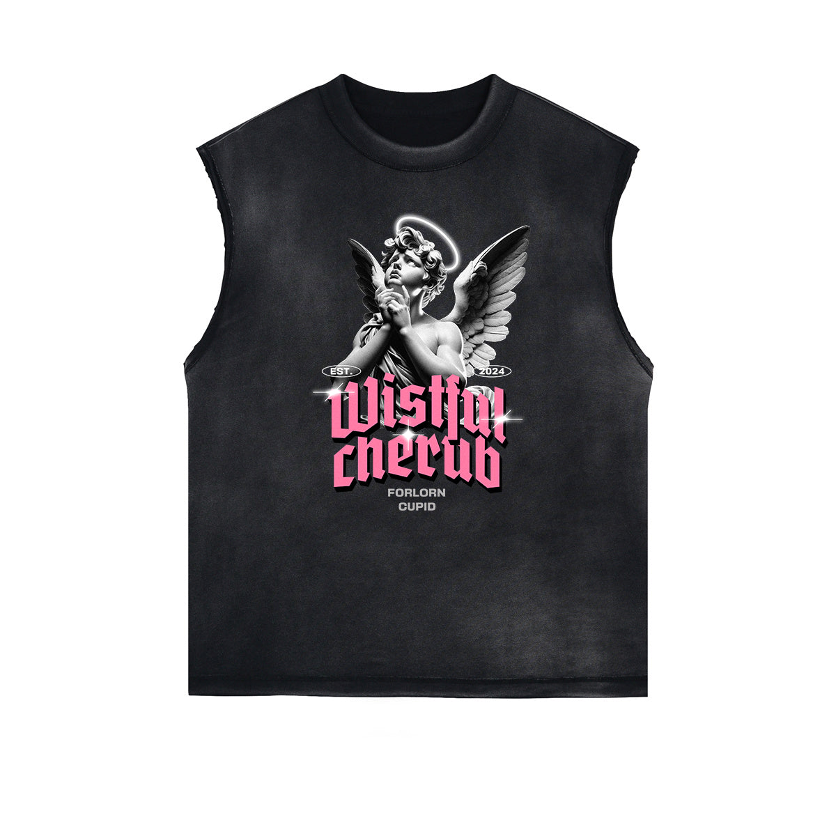 Faded Vintage Cupid Graphic Tank Top