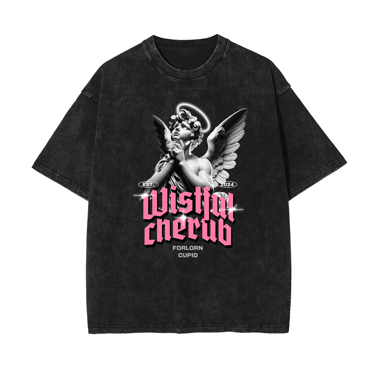 Faded Vintage Cupid Graphic T Shirt