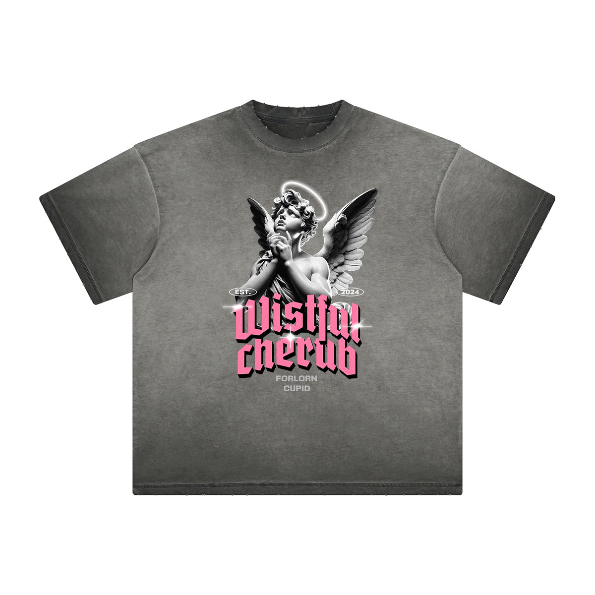 Faded Streetwear Cupid Angle Graphic Tee