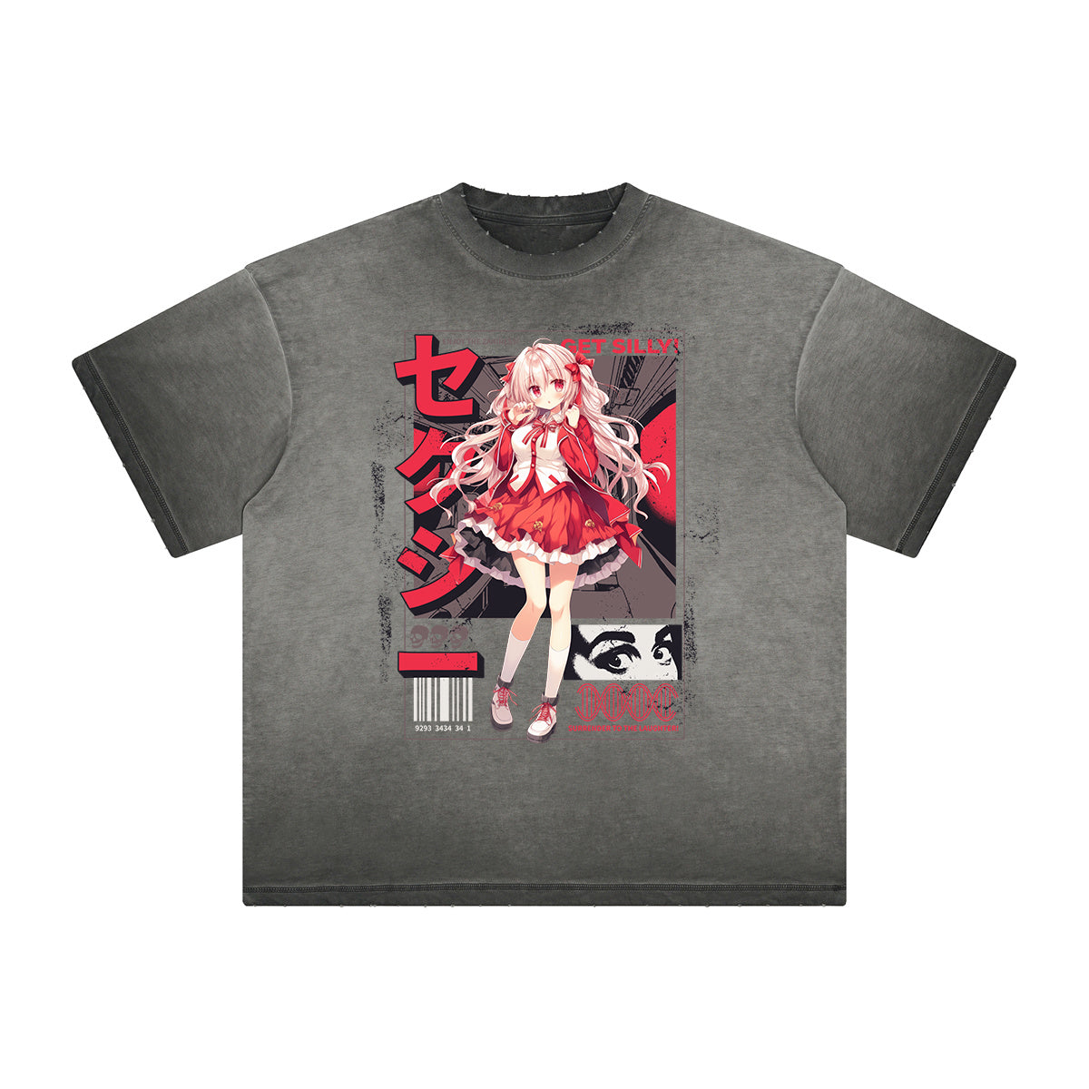 Heavyweight Distressed Anime Graphic Tee