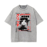 Washed Thick Anime Pattern Tee