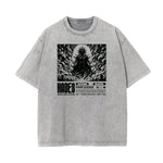 Washed Thick Anime Pattern Tee