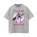 Washed Thick Anime Pattern Tee