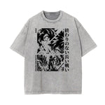 Washed Thick Anime Pattern Tee