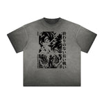 Heavyweight Distressed Anime Graphic Tee