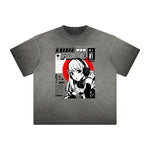 Heavyweight Distressed Anime Graphic Tee