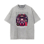 Washed Faded Y2K Anime Pattern Tee