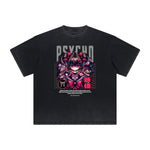 Heavyweight Distressed Y2K Anime Pattern Tee