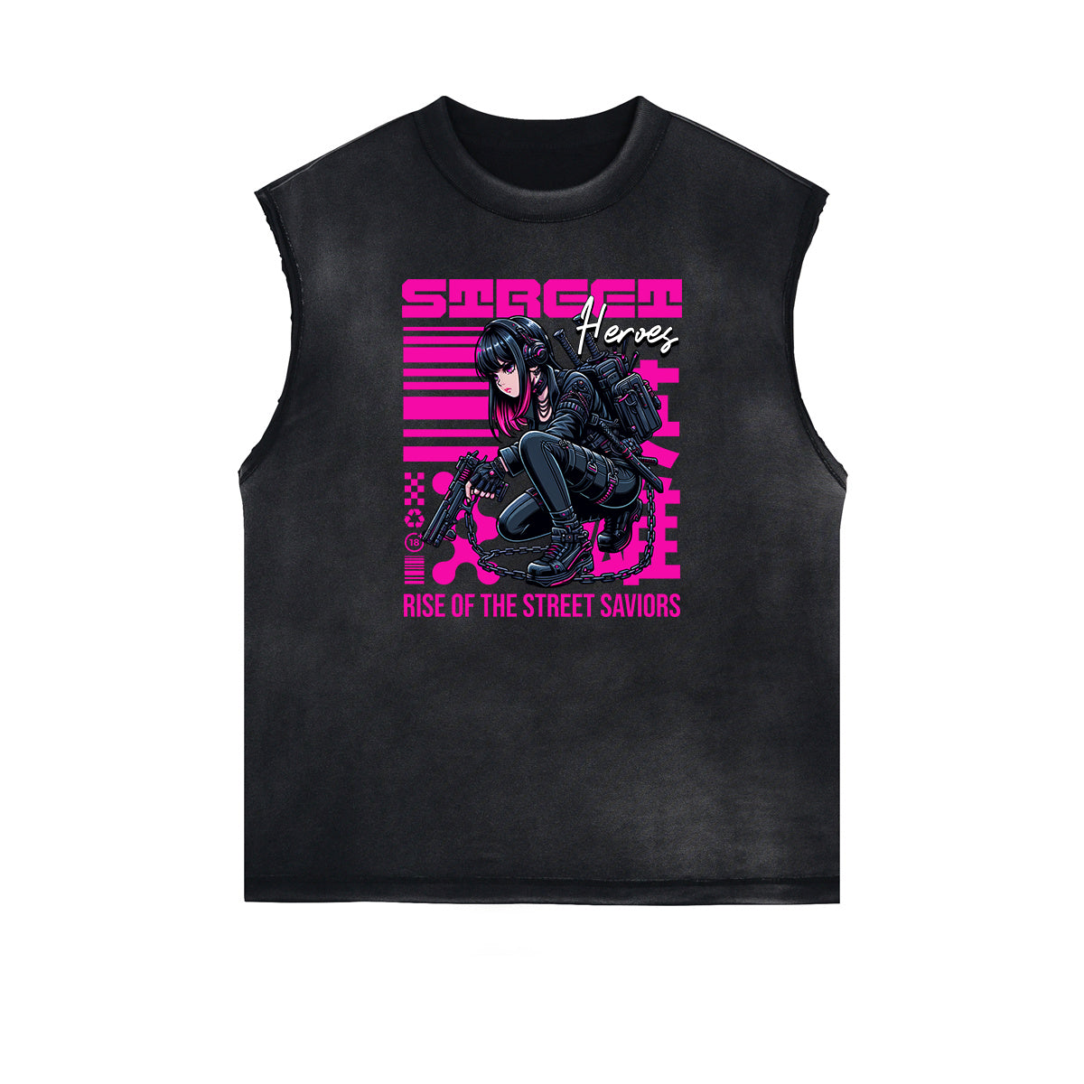 Sleeveless Thick Y2K Anime Graphic Tee