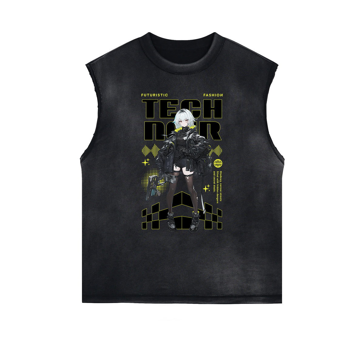 Sleeveless Thick Y2K Anime Graphic Tee