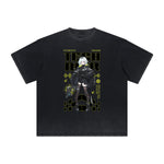 Heavyweight Distressed Y2K Anime Pattern Tee