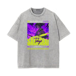 Washed Faded Y2K Anime Pattern Tee