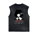 Sleeveless Y2K Anime Streetwear Graphic Tee