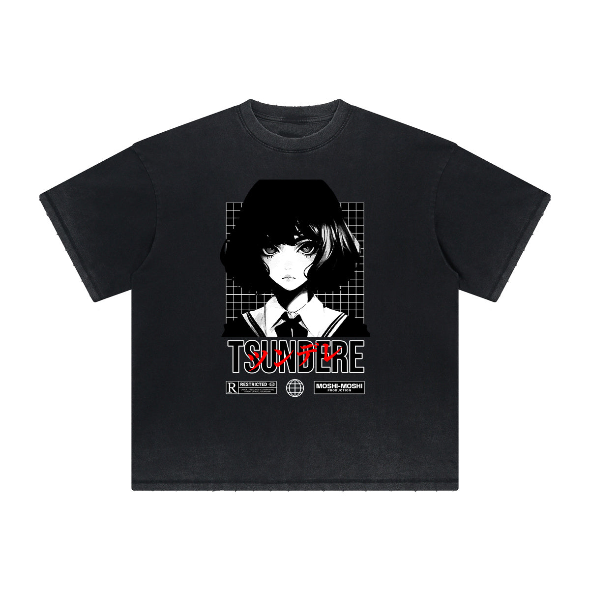 Distressed Y2K Anime Streetwear Graphic Tee