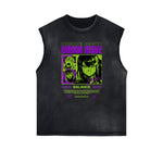 Sleeveless Y2K Anime Streetwear Graphic Tee