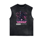 Sleeveless Y2K Anime Streetwear Graphic Tee