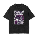 Black Y2K Anime Streetwear Graphic Tee