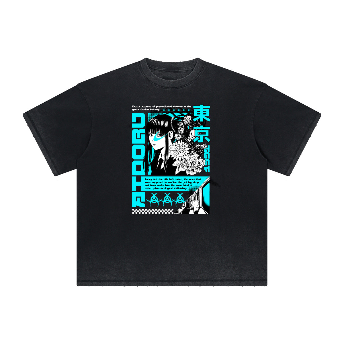 Distressed Y2K Anime Streetwear Graphic Tee