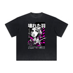 Distressed Y2K Anime Streetwear Graphic Tee