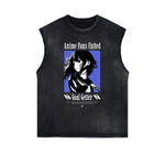 Sleeveless Y2K Anime Streetwear Graphic Tee