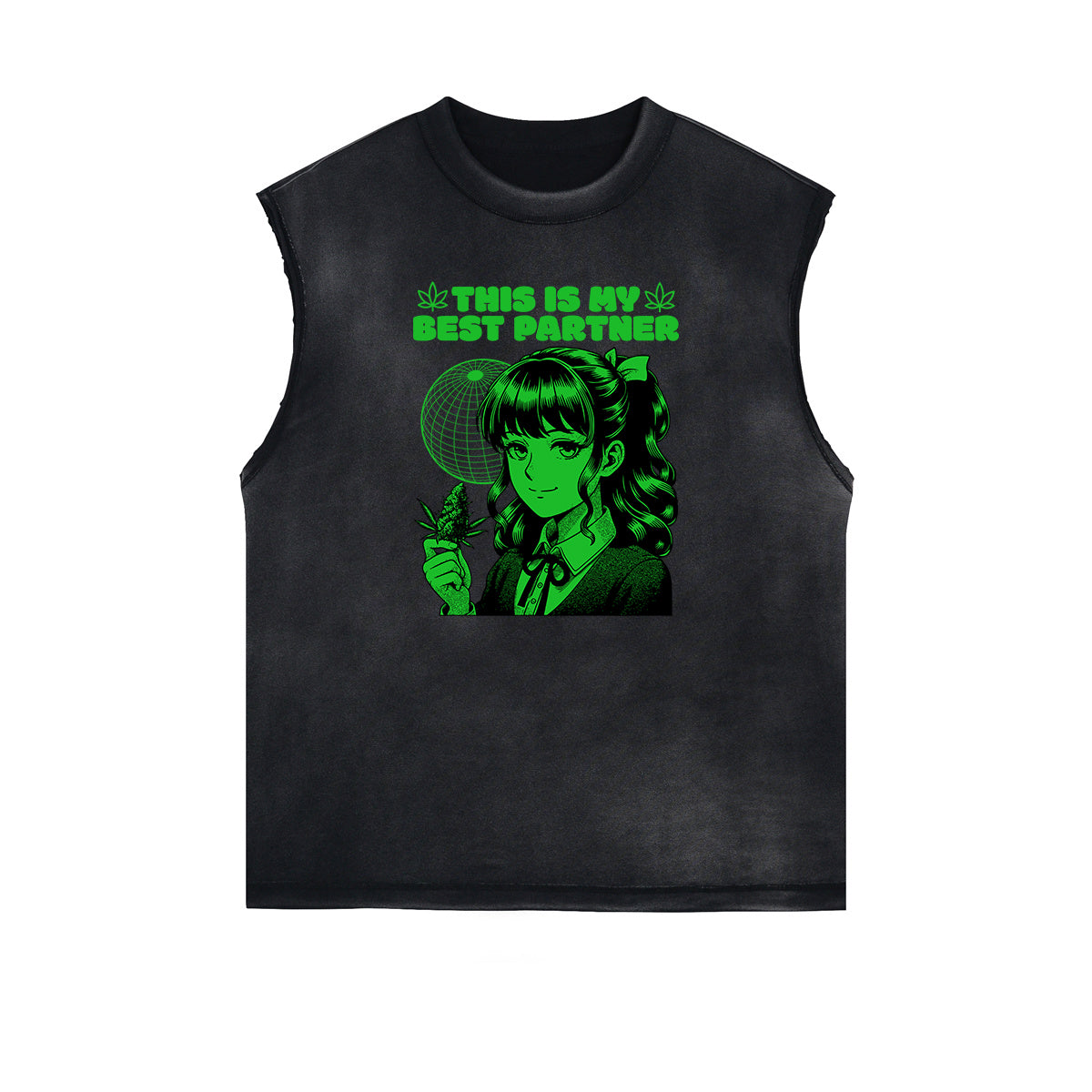 Sleeveless Y2K Anime Streetwear Graphic Tee